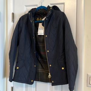 Barbour Millfire Quilted Navy Jacket